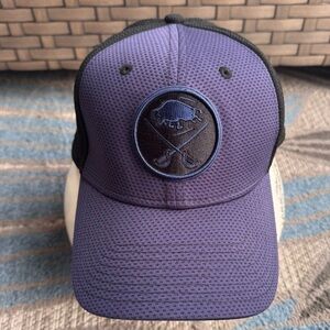 New Era One Buf Buffalo Sabres Black Navy Fitted Baseball Hat Size Large/XL
